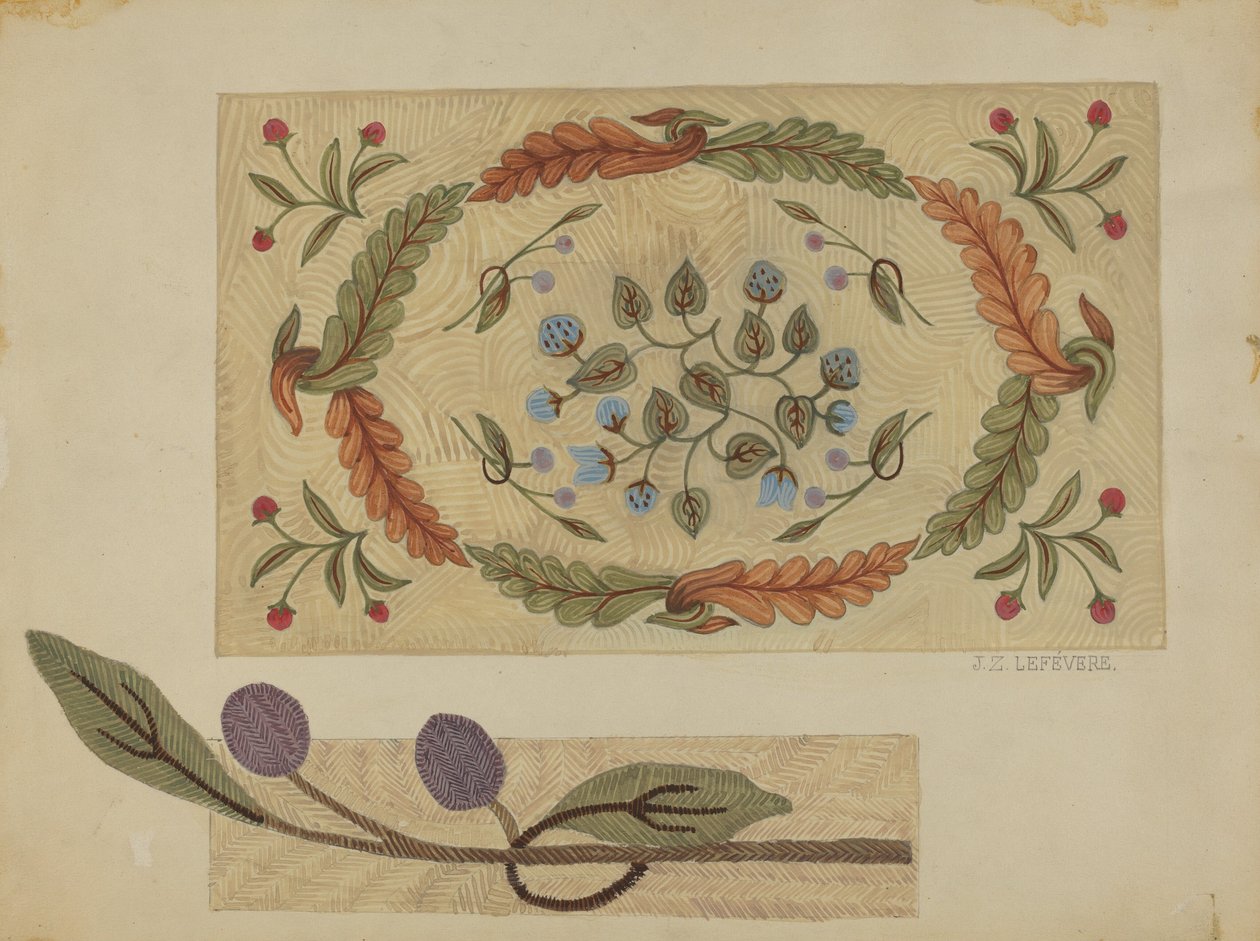 Tapis brodé, 1935-1942 - Jules Lefevere