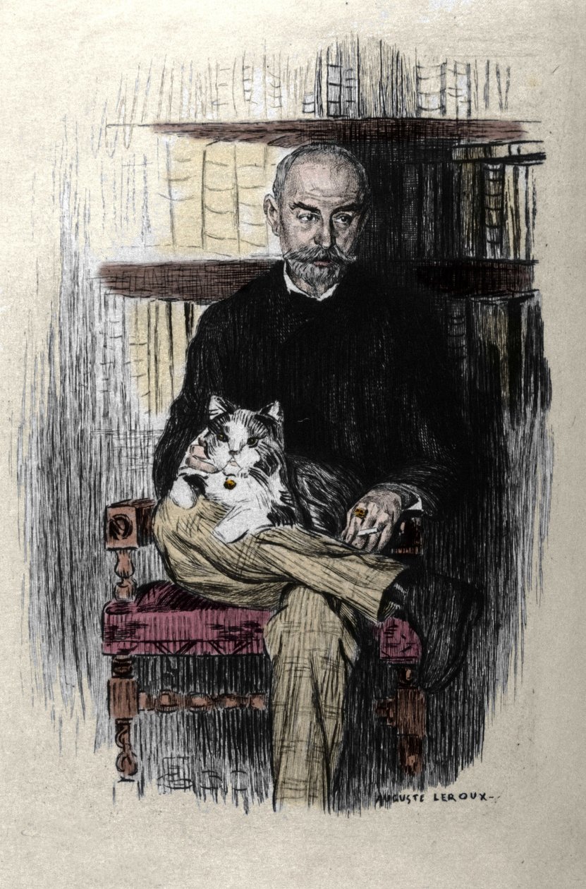 Portrait de Joris Karl Huysmans (1848-1907), écrivain et critique littéraire. Dessin d