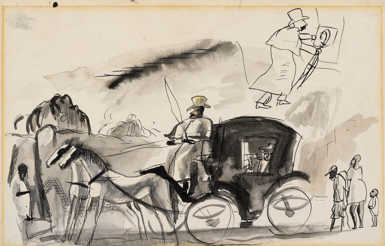 Figures avec Fiacre - Jules Pascin