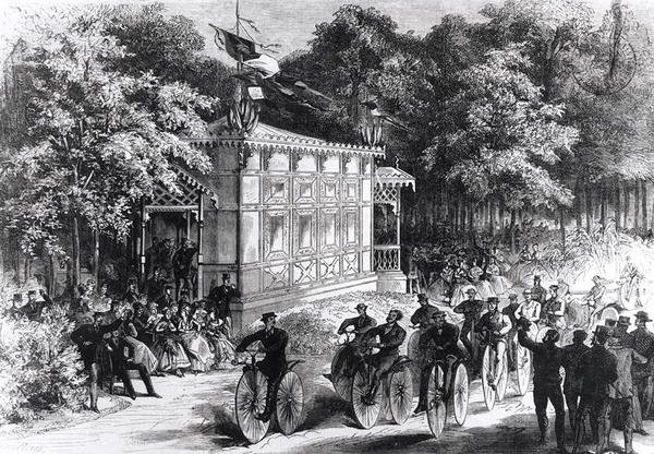 Course de vélocipèdes au Pré Catelan, c.1860-70 - Jules Pelcoq