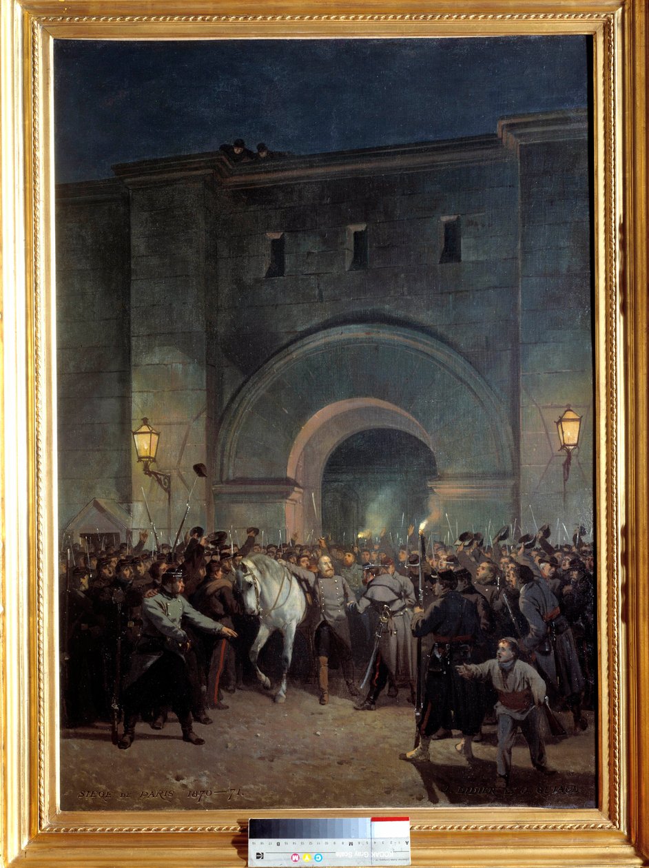 Délivrance des prisonniers de Mazas le 21 janvier 1871 Mazas était une prison près de Lyon. Peinture par Jules Didier (1831-1892) et Jacques Guiaud (1811-1876) - Jules and Guiaud Jacques  Didier