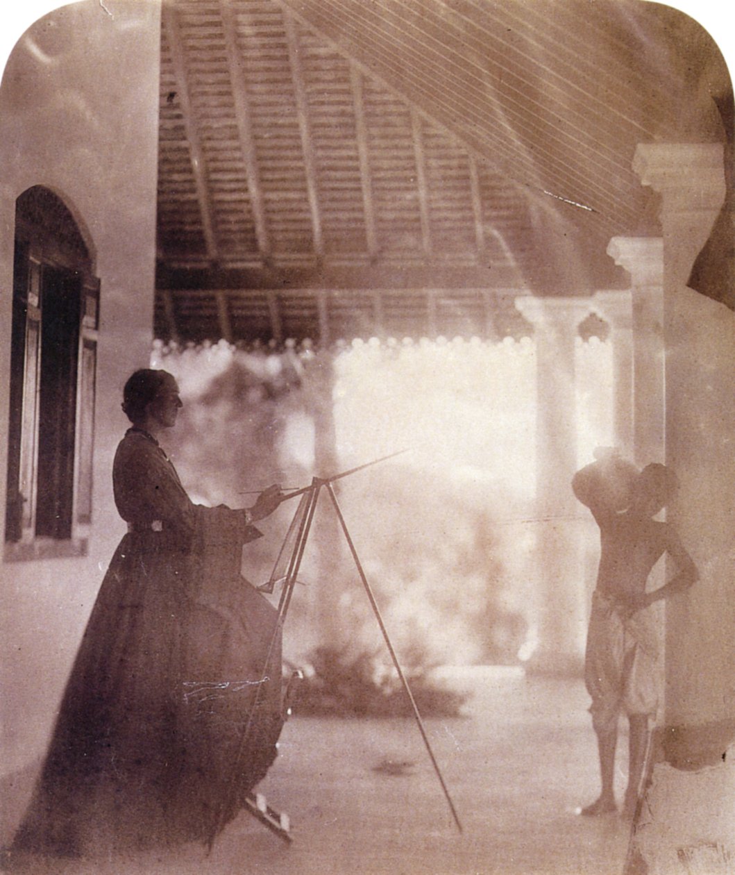 Marianne North dans la maison de Mme Cameron à Ceylan, par Julia Margaret Cameron - Julia Margaret Cameron