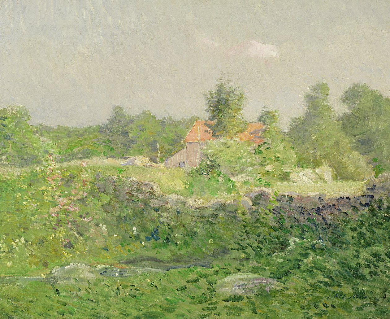 Paysage et Ferme, c.1895 - Julian Alden Weir