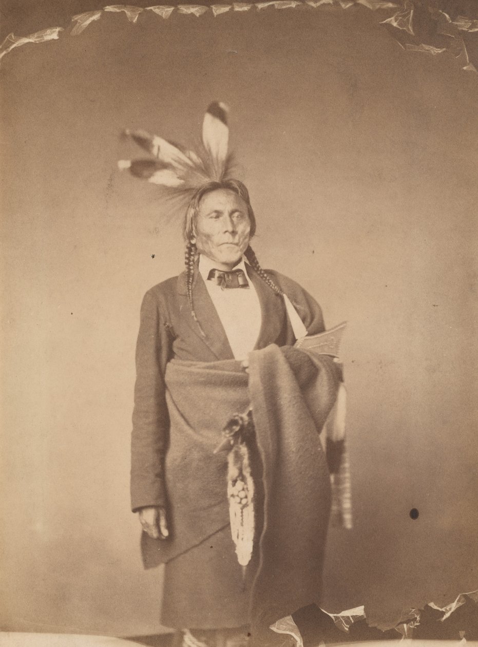 Hin-han-du-ta, Le hibou rouge, chef des Sioux Mde-wa-kan-ton, 1858 (photo) - Julian Vannerson