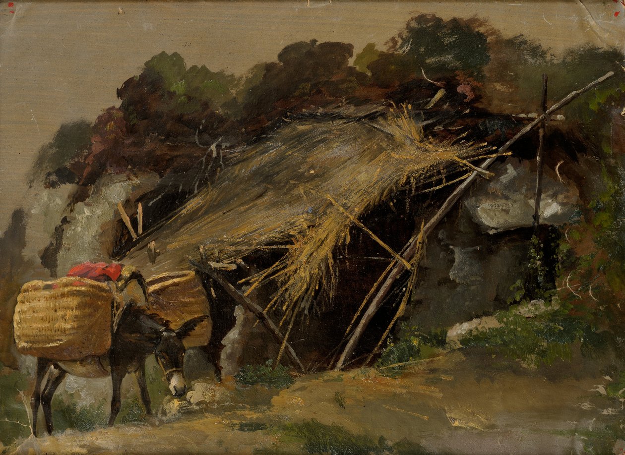 Estonien : "Paysage italien avec âne" - Julie Wilhelmine Hagen Schwarz