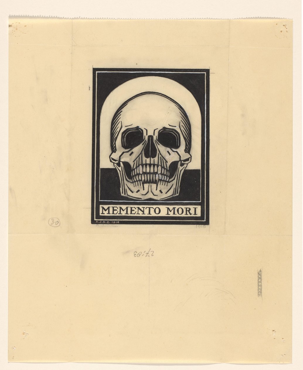 Crâne humain (Memento mori) - Julie de Graag (signed by artist)