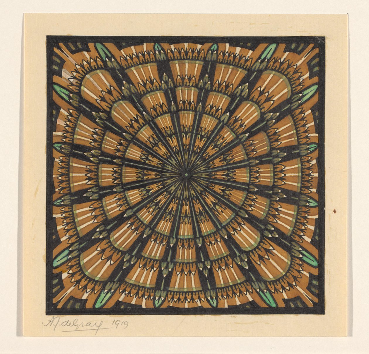 Projet pour un tapis carré - Julie de Graag (signed by artist)