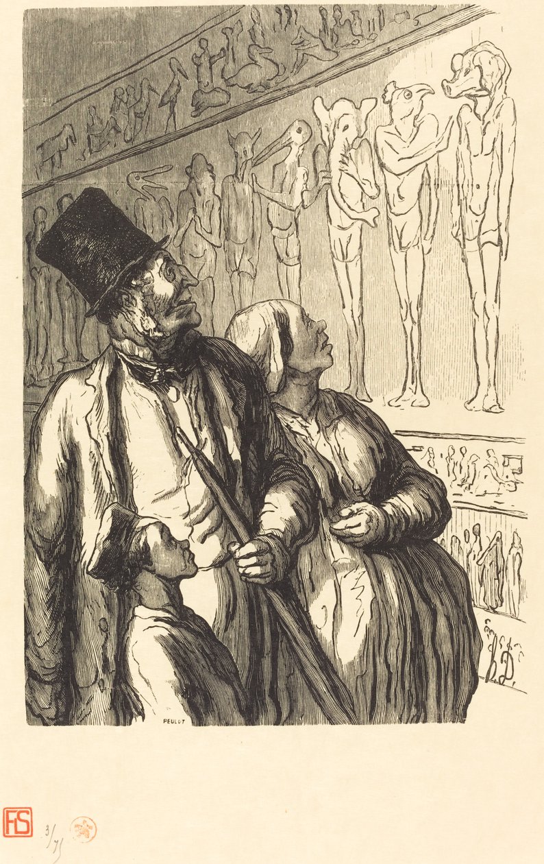 Exposition universelle : Section égyptienne - Julien Antoine Peulot after Honoré Daumier
