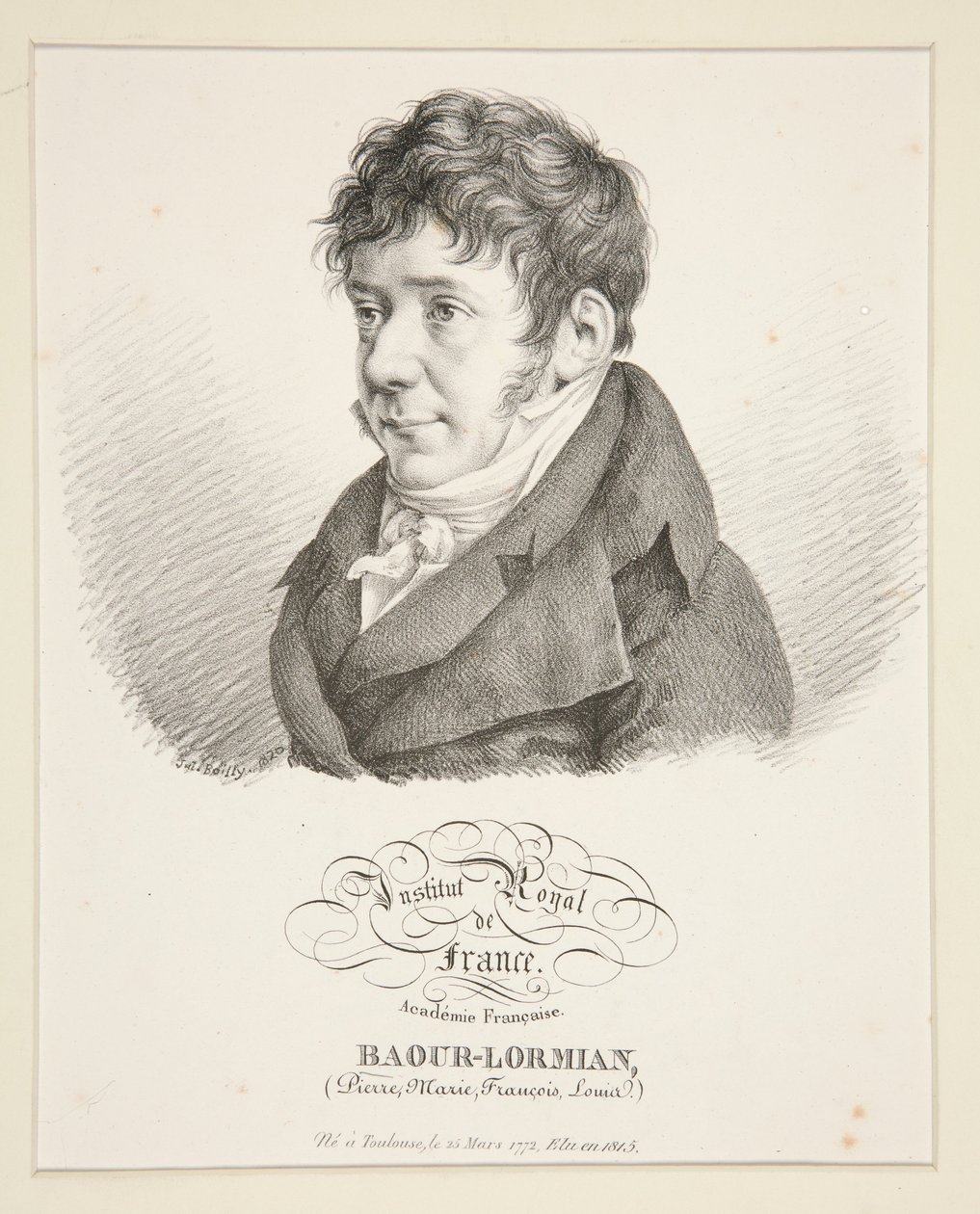 Portrait of Baour-Lormian (Pierre, Marie, Francois, Louis) - Julien Leopold Boilly