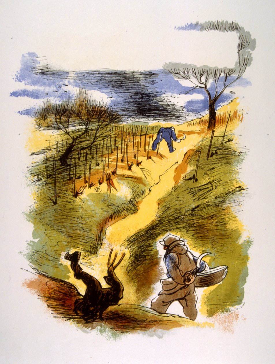 Illustration humoristique sur le vin 1946 - Julien Pavil