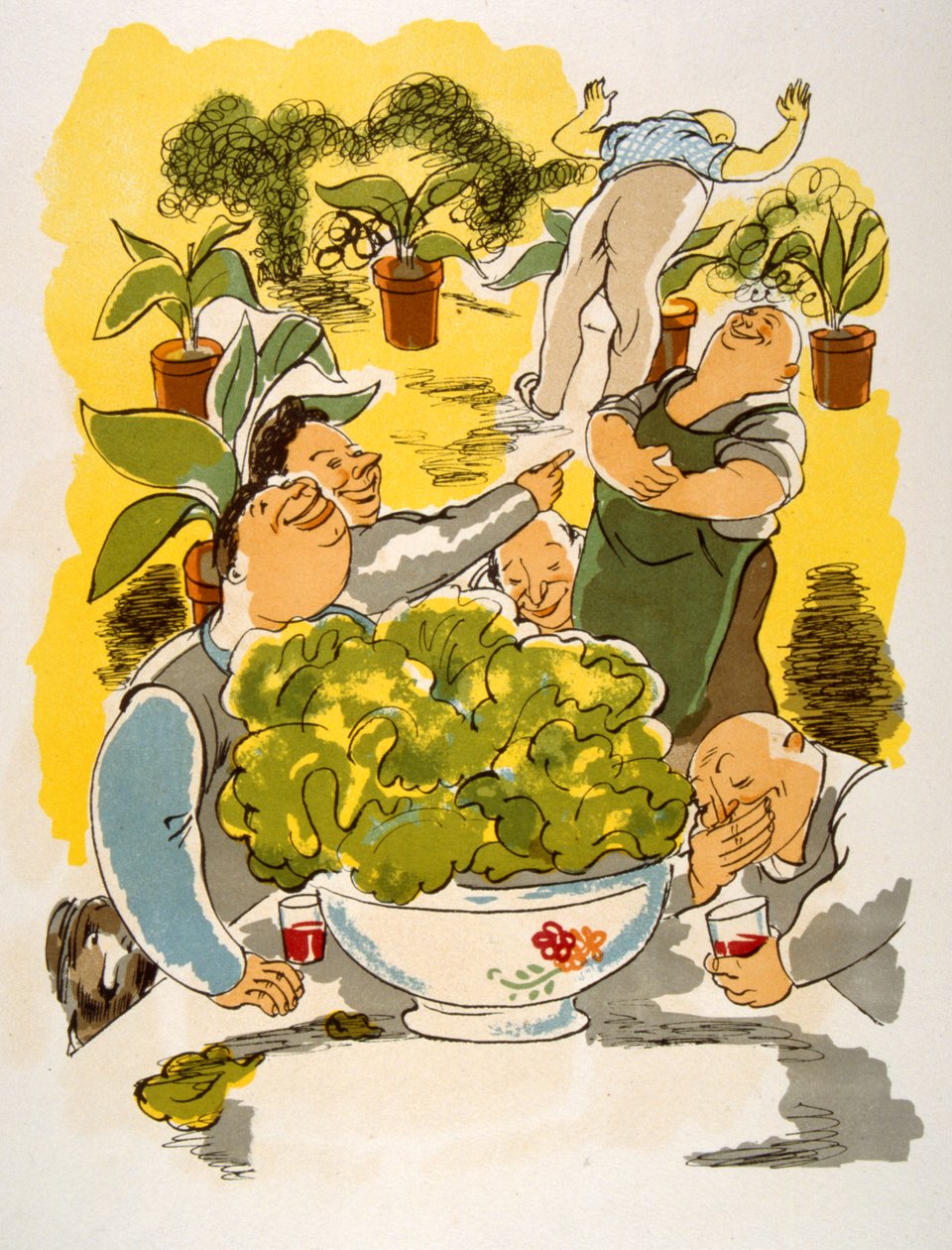 Illustration humoristique de vin 1946. Illustration par Julien Pavil - Julien Pavil