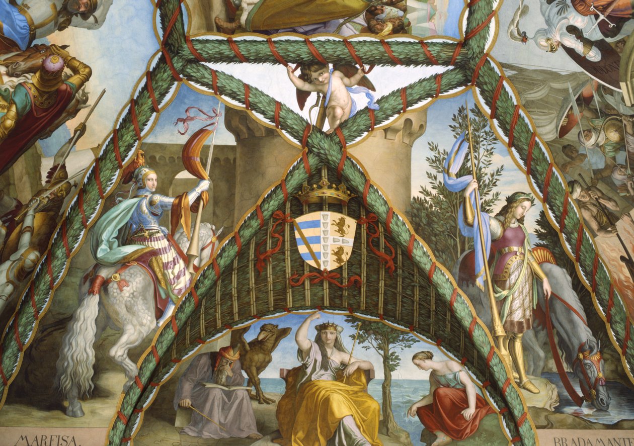 Les sorcières Melissa, Atlante, Alcina et les figures de Marfisia et Bandimarte - Julius Schnorr von Carolsfeld