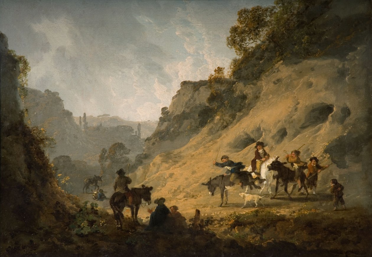 Gitans avec une Course d