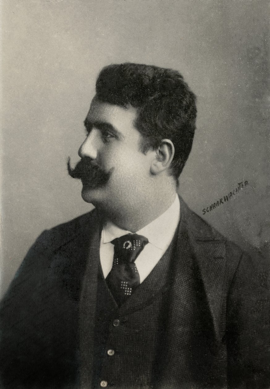 Portrait du compositeur Italien Ruggero Leoncavallo (photo) - Julius Cornelius Schaarwachter