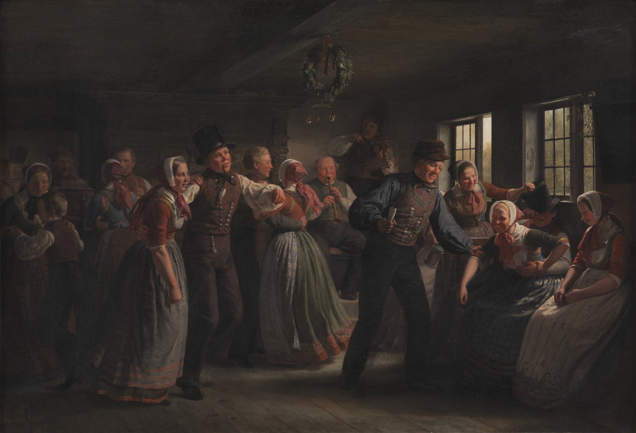 Une danse de campagne dans le district de Hedebo, Zélande - Julius Exner