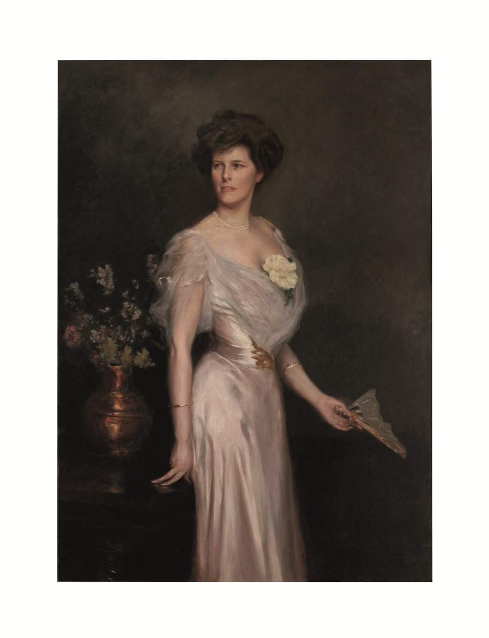 Femme avec éventail : Portrait de Mme Antonio Yznaga Stewart - Julius Leblanc Stewart