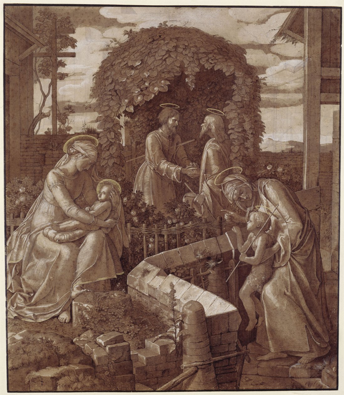 Visite des parents de Jean aux parents de Jésus - Julius Schnorr von Carolsfeld