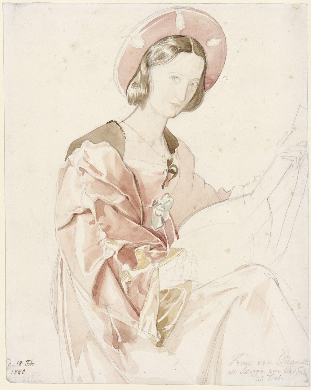 Portrait de Clara Bianca von Quandt - Julius Schnorr von Carolsfeld