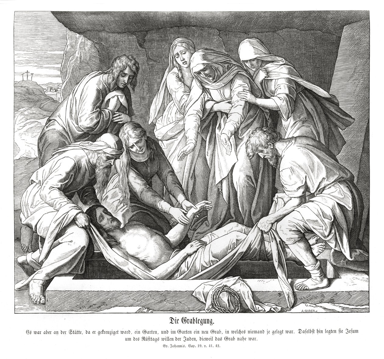 Enterrement de Jésus - Julius Schnorr von Carolsfeld