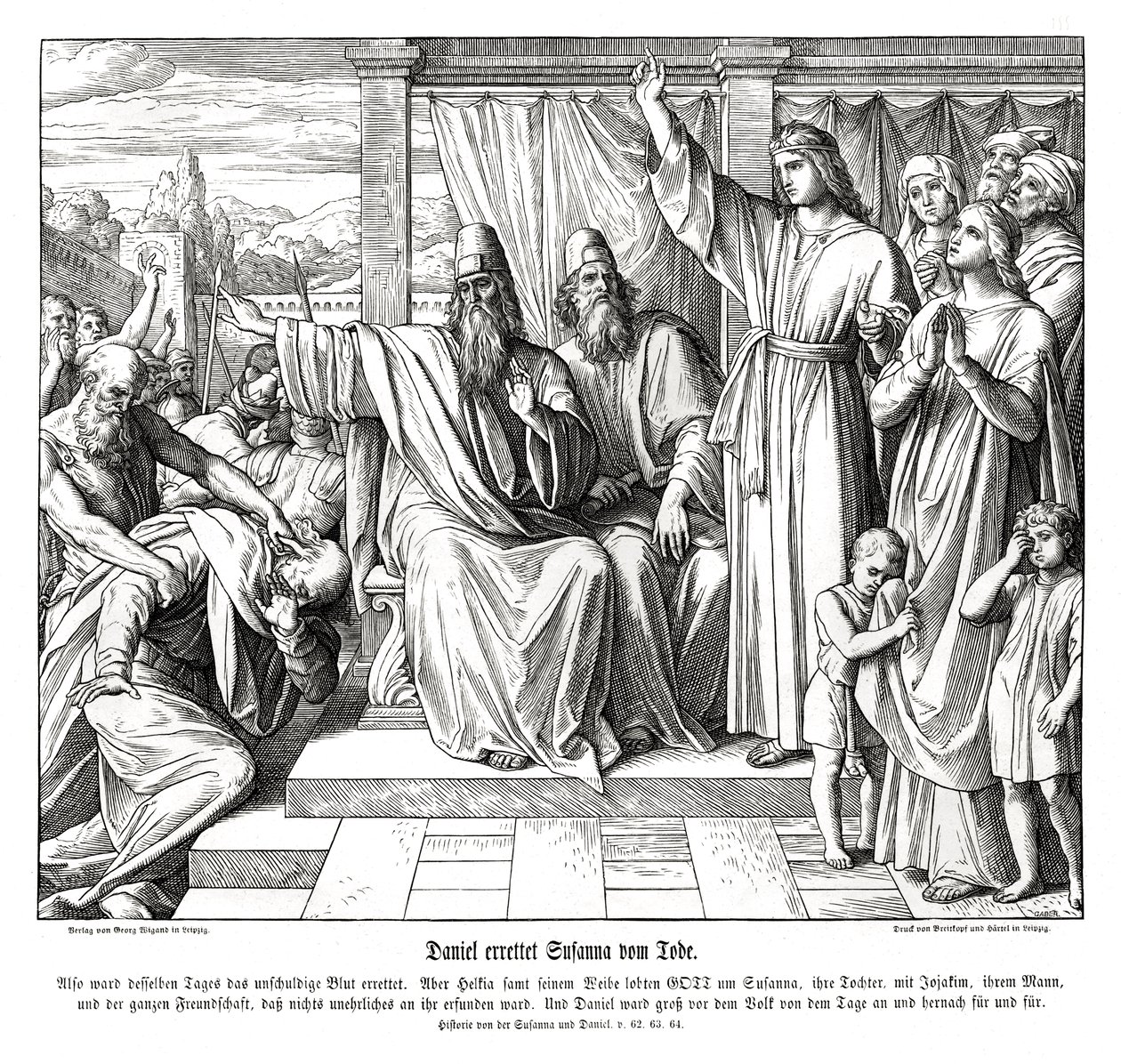 Daniel épargne la vie de Suzanne, Suzanne et Daniel - Julius Schnorr von Carolsfeld