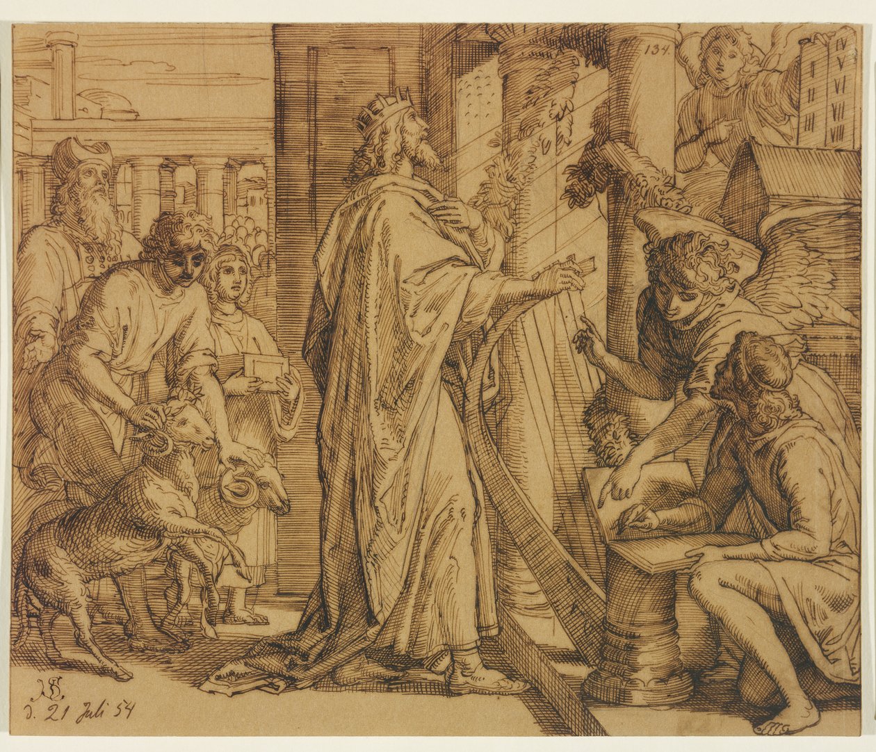 David le psalmiste - Adoration - Julius Schnorr von Carolsfeld