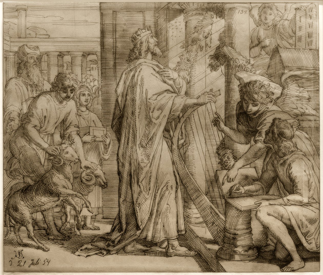 David, le psalmiste – Adoration - Julius Schnorr von Carolsfeld