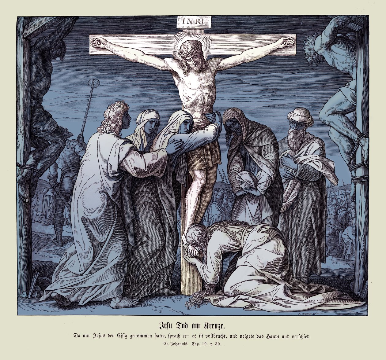 Mort de Jésus sur la croix, Évangile de Jean - Julius Schnorr von Carolsfeld