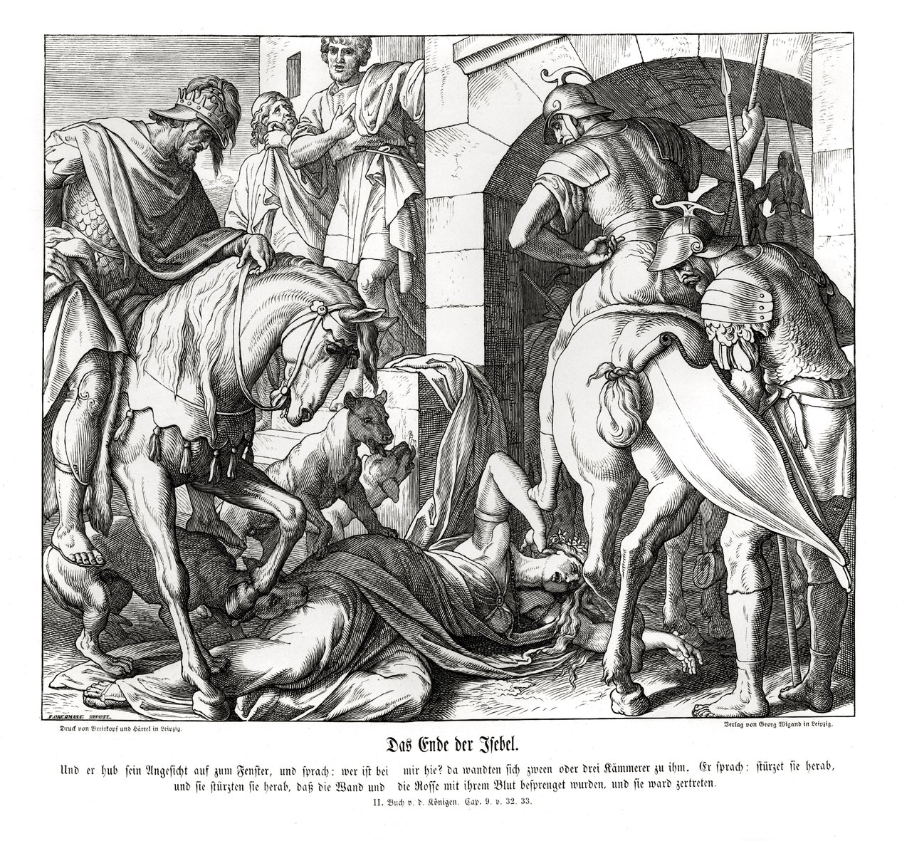 La mort de Jézabel, 2 Rois - Julius Schnorr von Carolsfeld