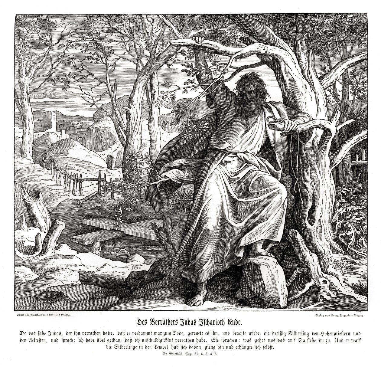 Mort de Judas Iscariot - Julius Schnorr von Carolsfeld