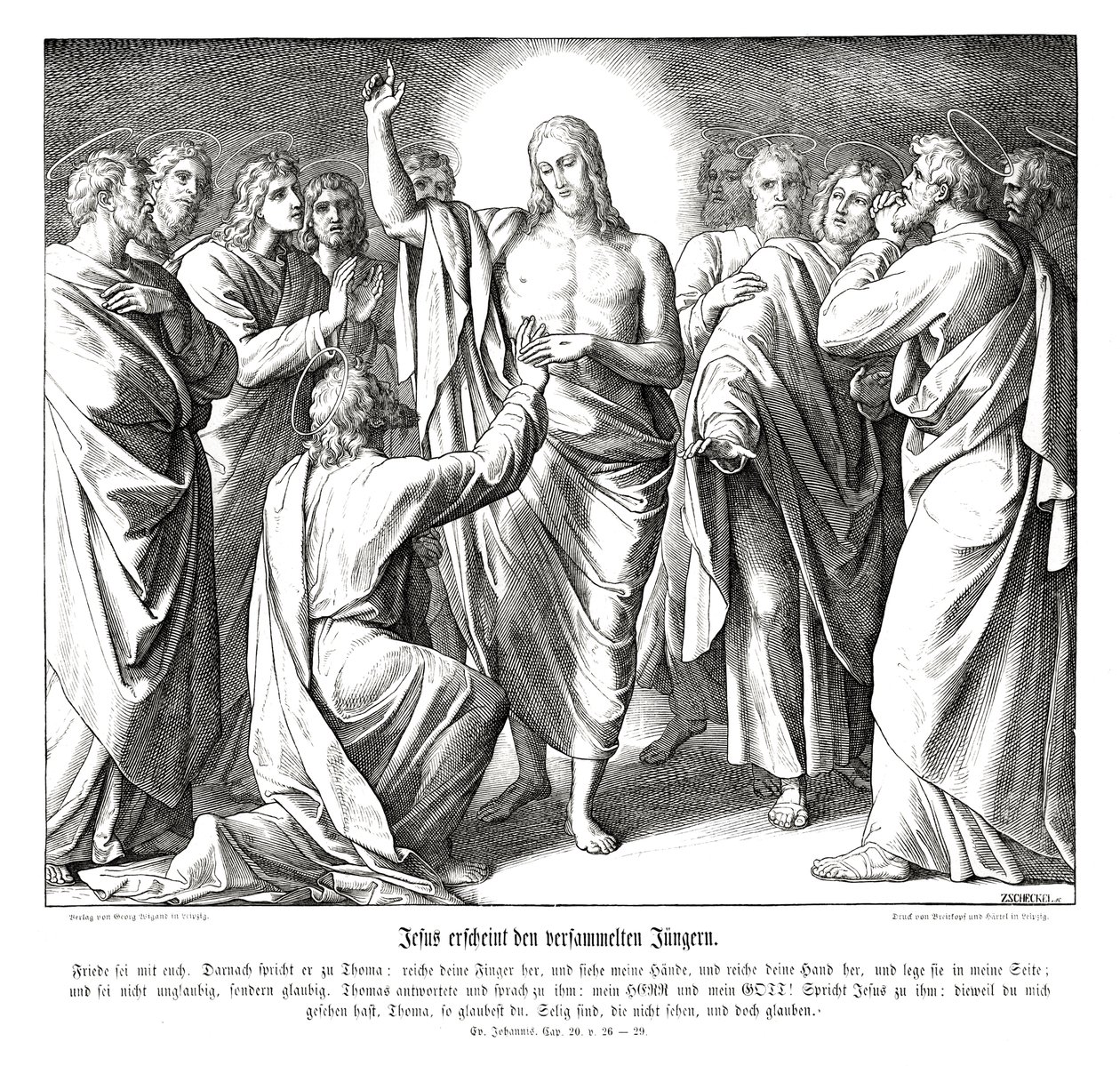 Thomas le sceptique, Évangile de Jean - Julius Schnorr von Carolsfeld