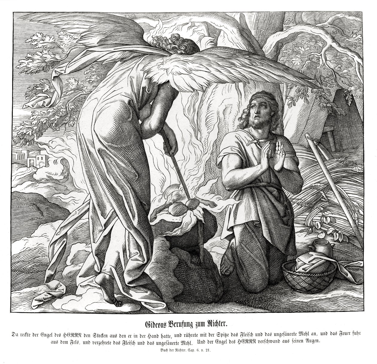 Gédéon est appelé comme juge - Julius Schnorr von Carolsfeld