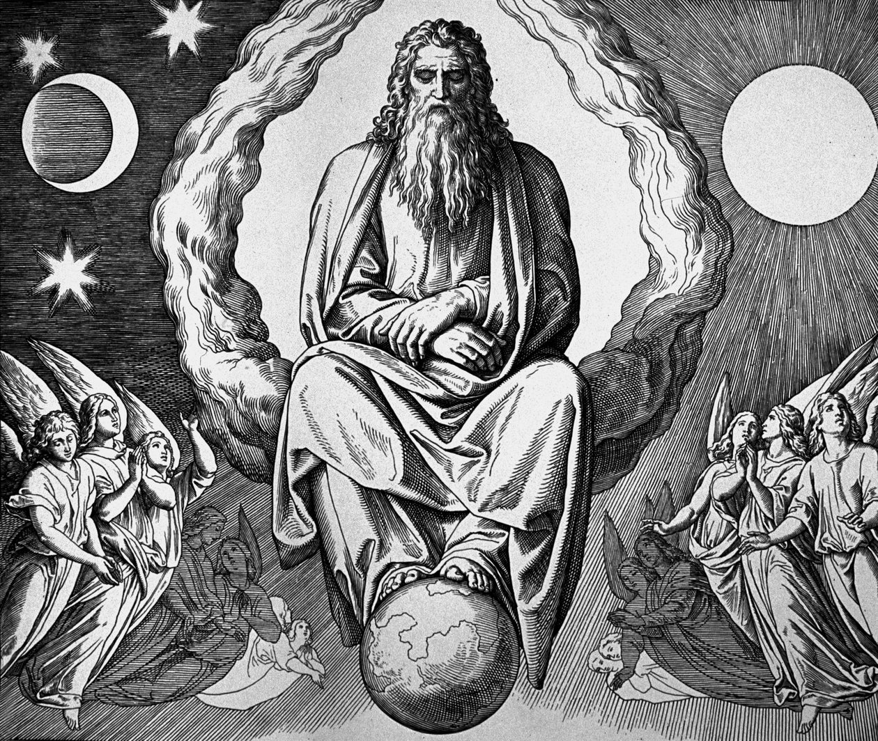 Dieu se repose après la création du monde - Julius Schnorr von Carolsfeld