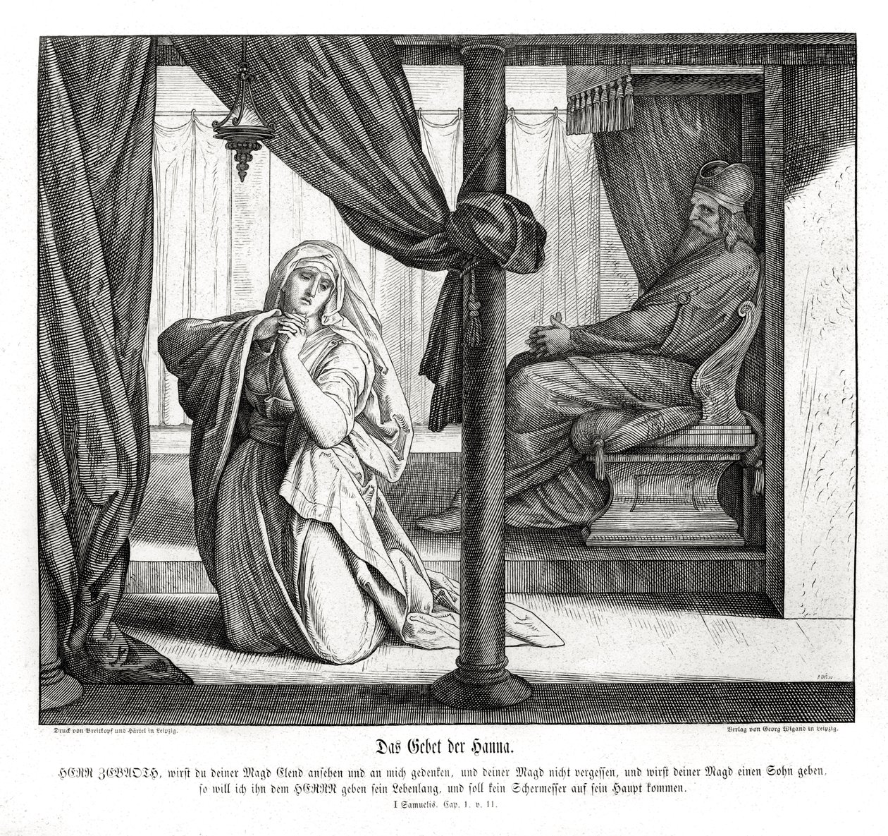 La prière de Hannah - Julius Schnorr von Carolsfeld