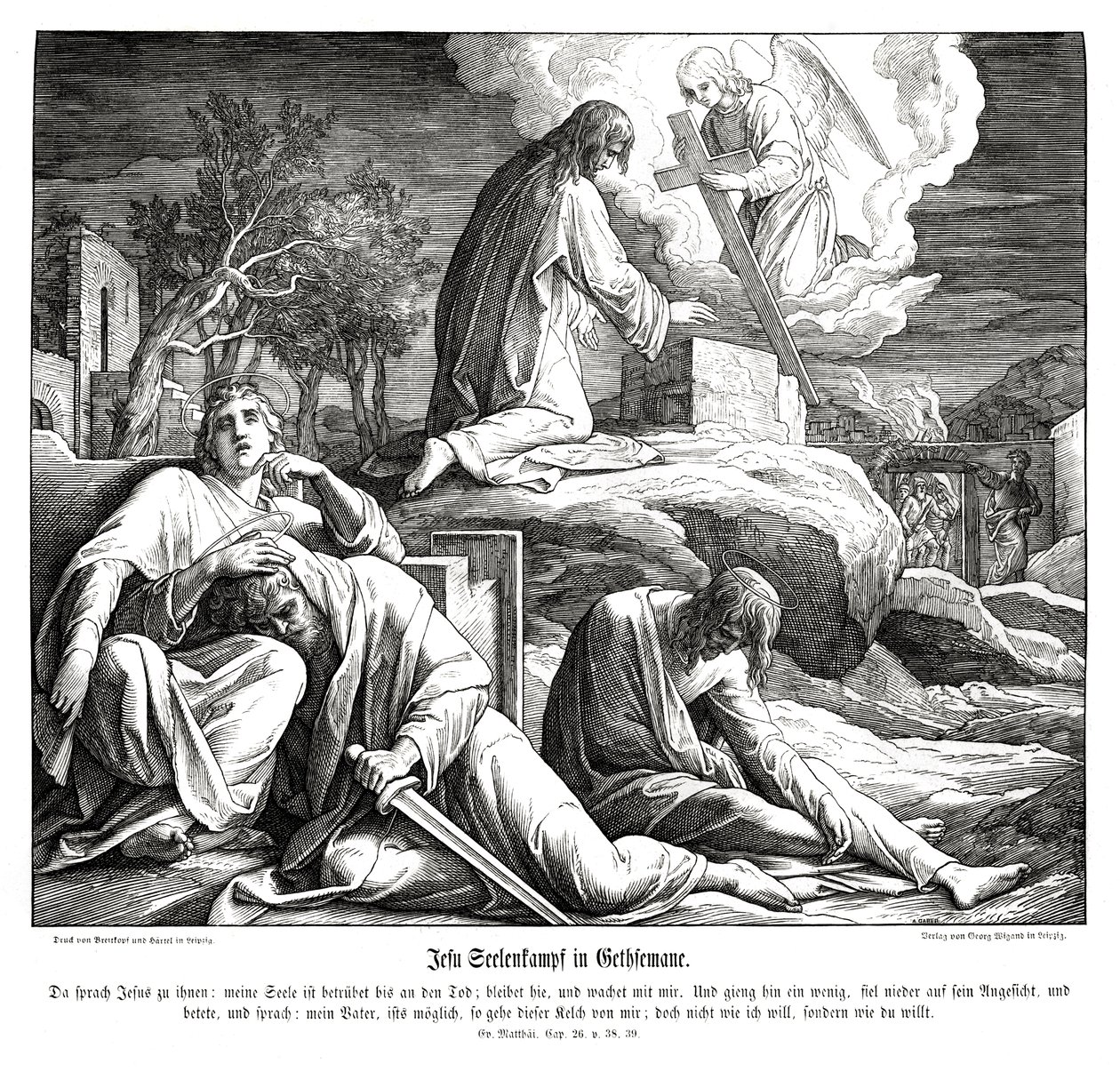 Jésus au jardin de Gethsémani - Julius Schnorr von Carolsfeld