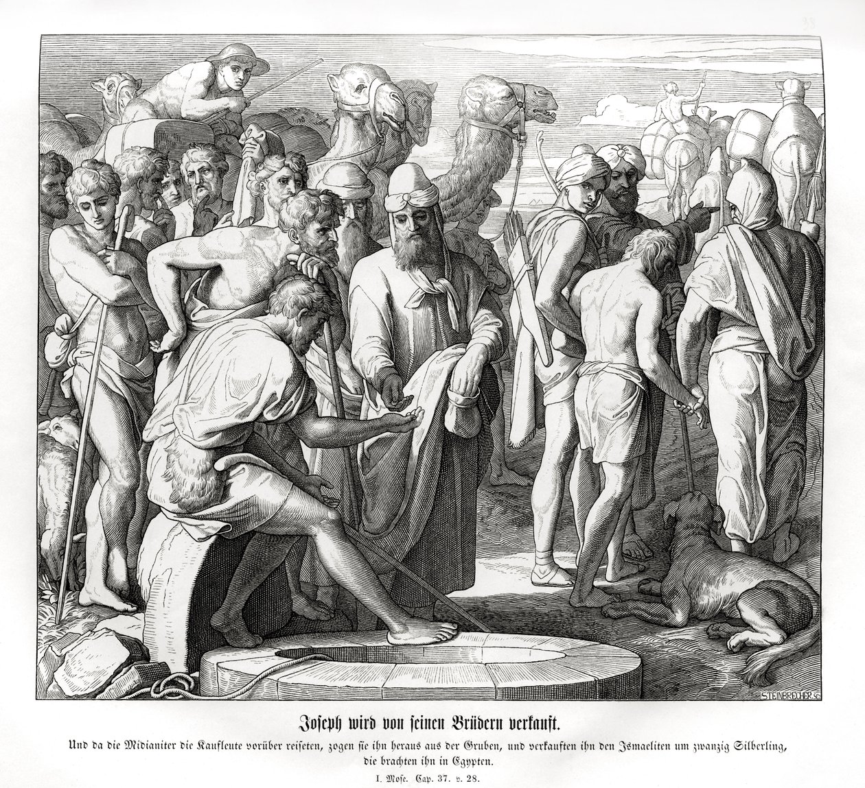 Joseph est vendu par ses frères, Genèse - Julius Schnorr von Carolsfeld