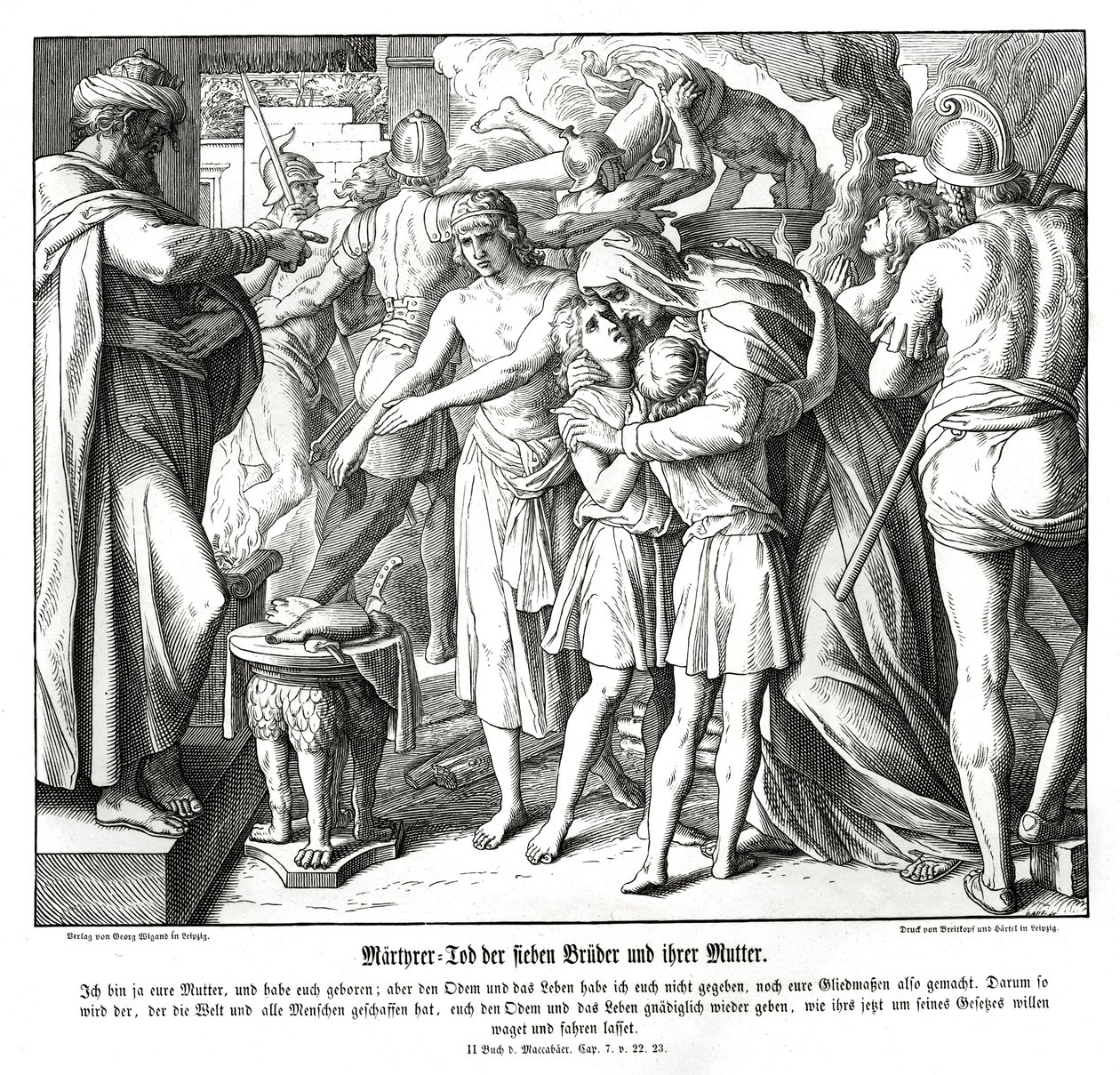 Le martyre des sept fils, 2 Maccabées - Julius Schnorr von Carolsfeld