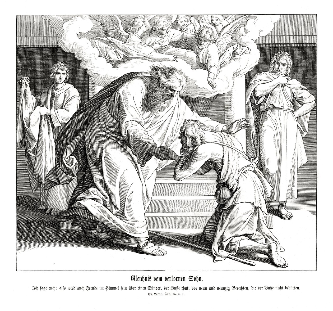 Parabole du bon Samaritain, Évangile de Luc - Julius Schnorr von Carolsfeld