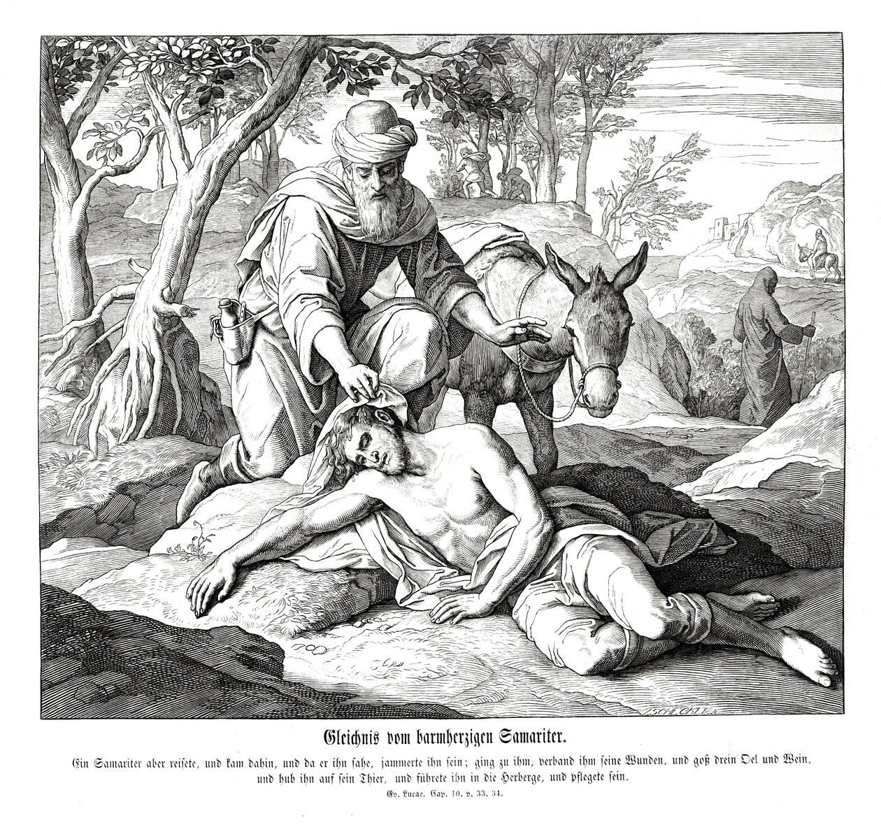 Parabole du bon Samaritain - Julius Schnorr von Carolsfeld