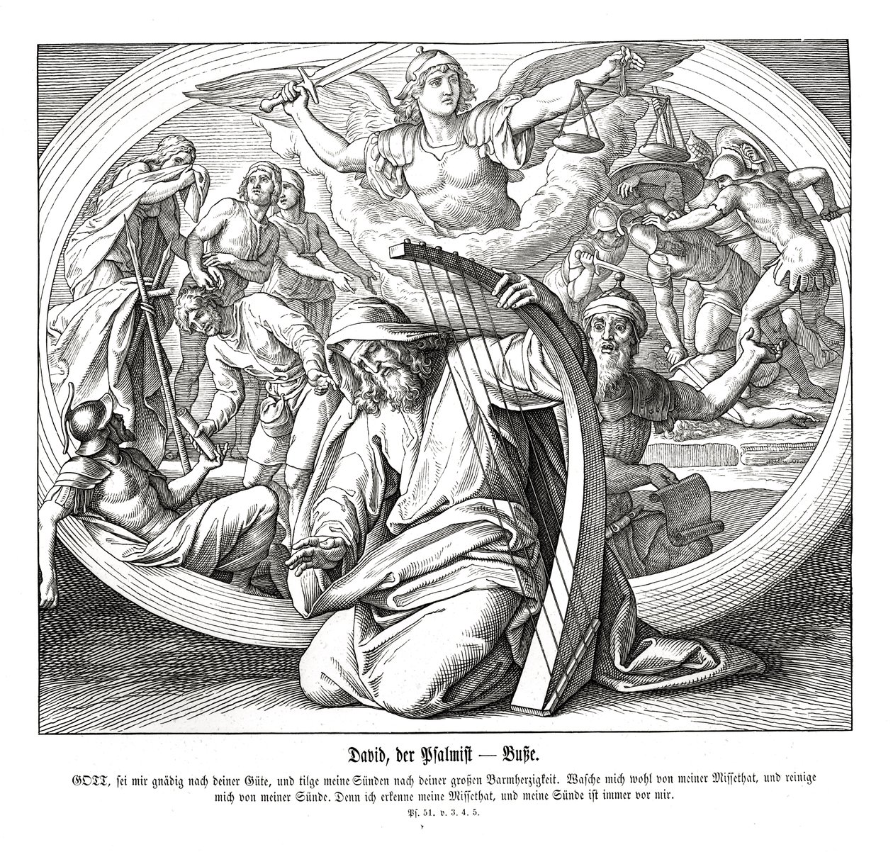Psaumes - repentance - Julius Schnorr von Carolsfeld