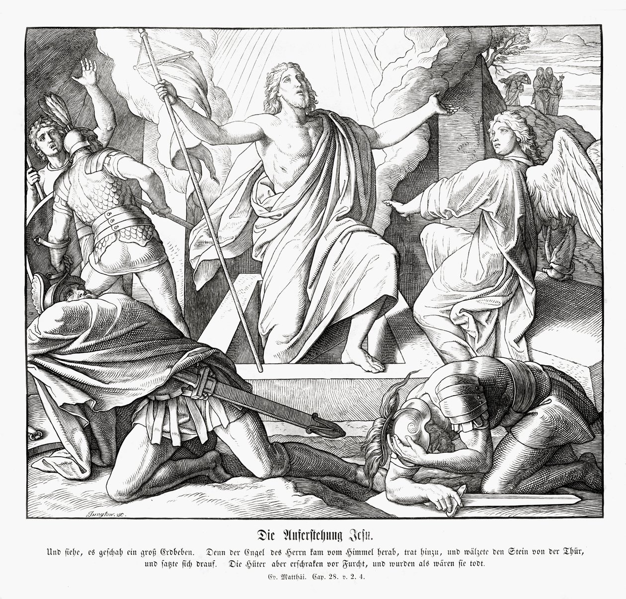 Résurrection de Jésus, Évangile de Matthieu - Julius Schnorr von Carolsfeld