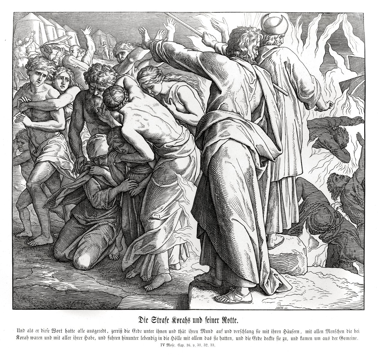 La punition de Koré, Nombres - Julius Schnorr von Carolsfeld