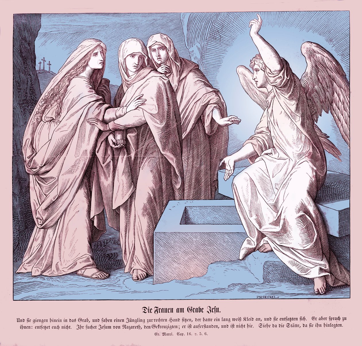 Les femmes au tombeau de Jésus, Évangile de Marc - Julius Schnorr von Carolsfeld