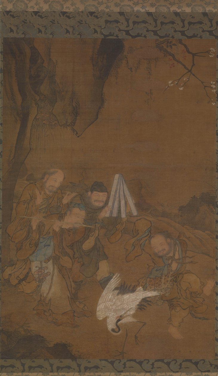 Immortels dansants et grue - Jun Liu