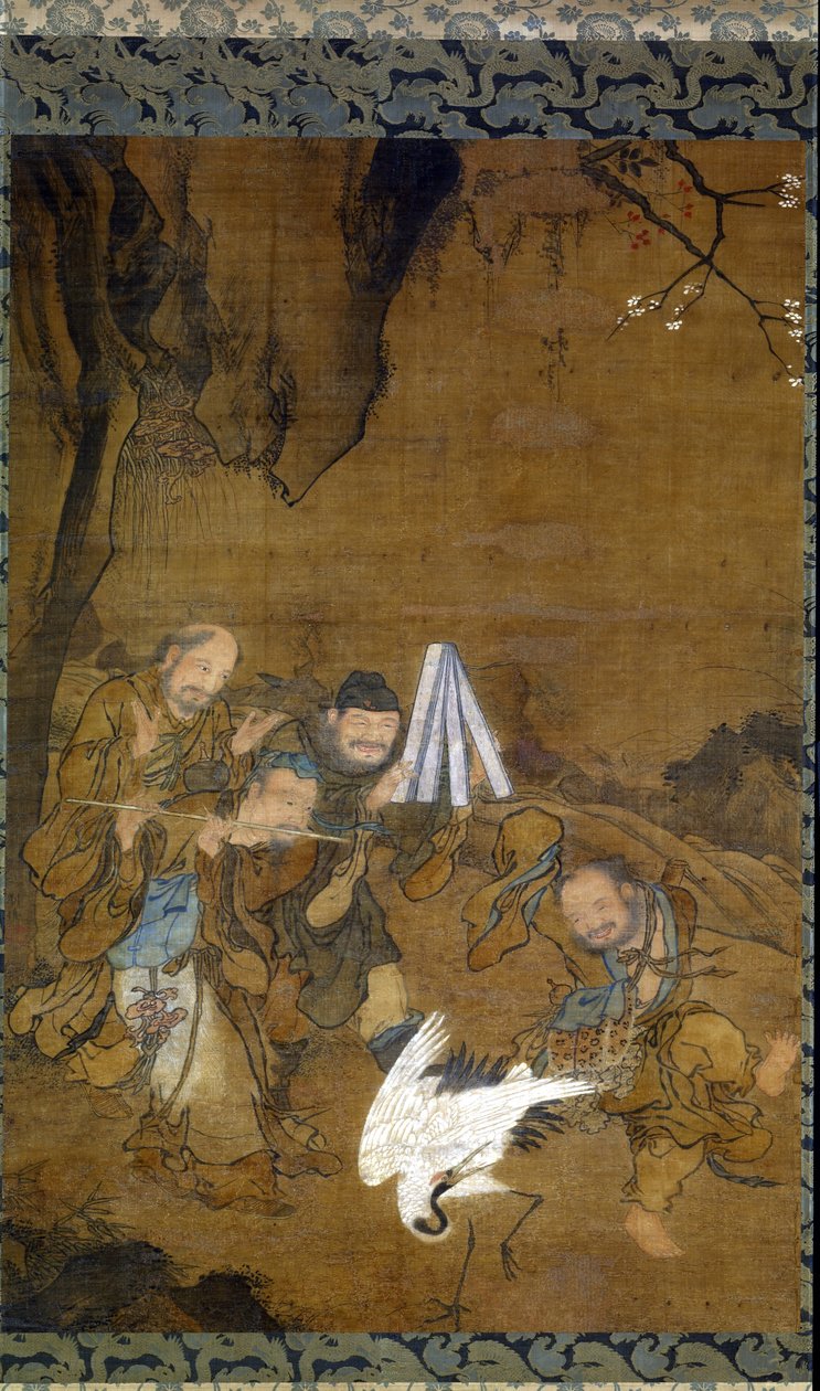 Immortels dansant avec une grue - Jun Liu