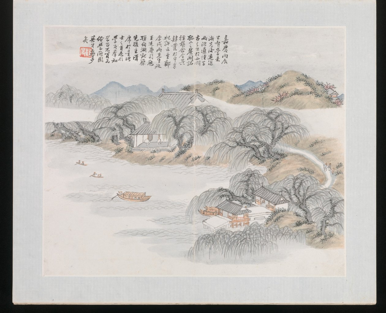 Dix sites associés à Ruan Yuan, daté de 1883 (album de dix peintures ; encre et couleur sur papier) - Jun Wang