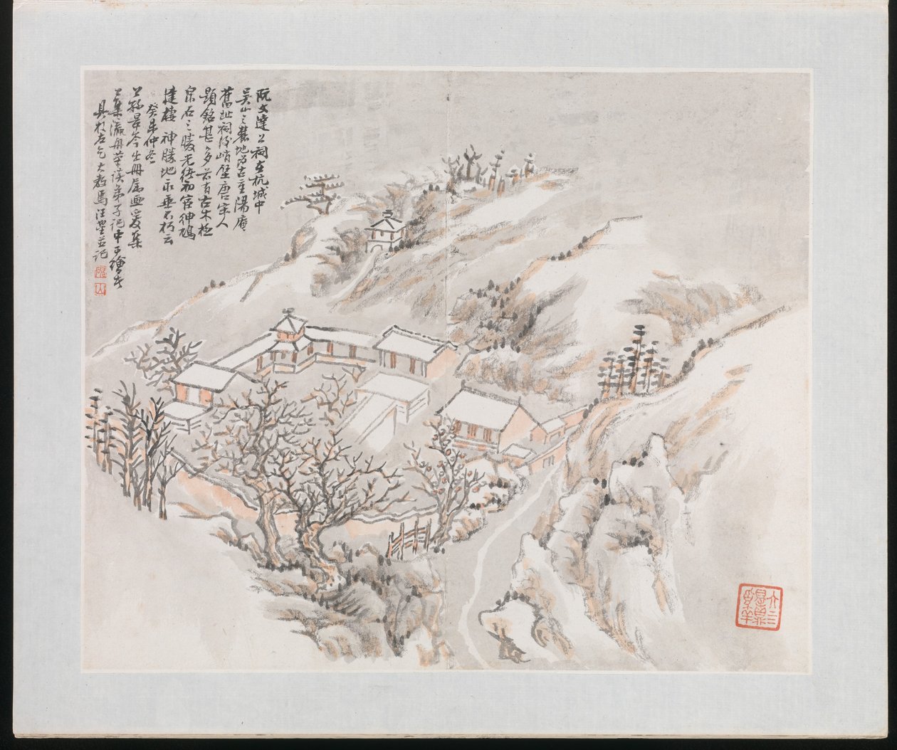 Dix sites associés à Ruan Yuan, daté de 1883 (album de dix peintures ; encre et couleur sur papier) - Jun Wang