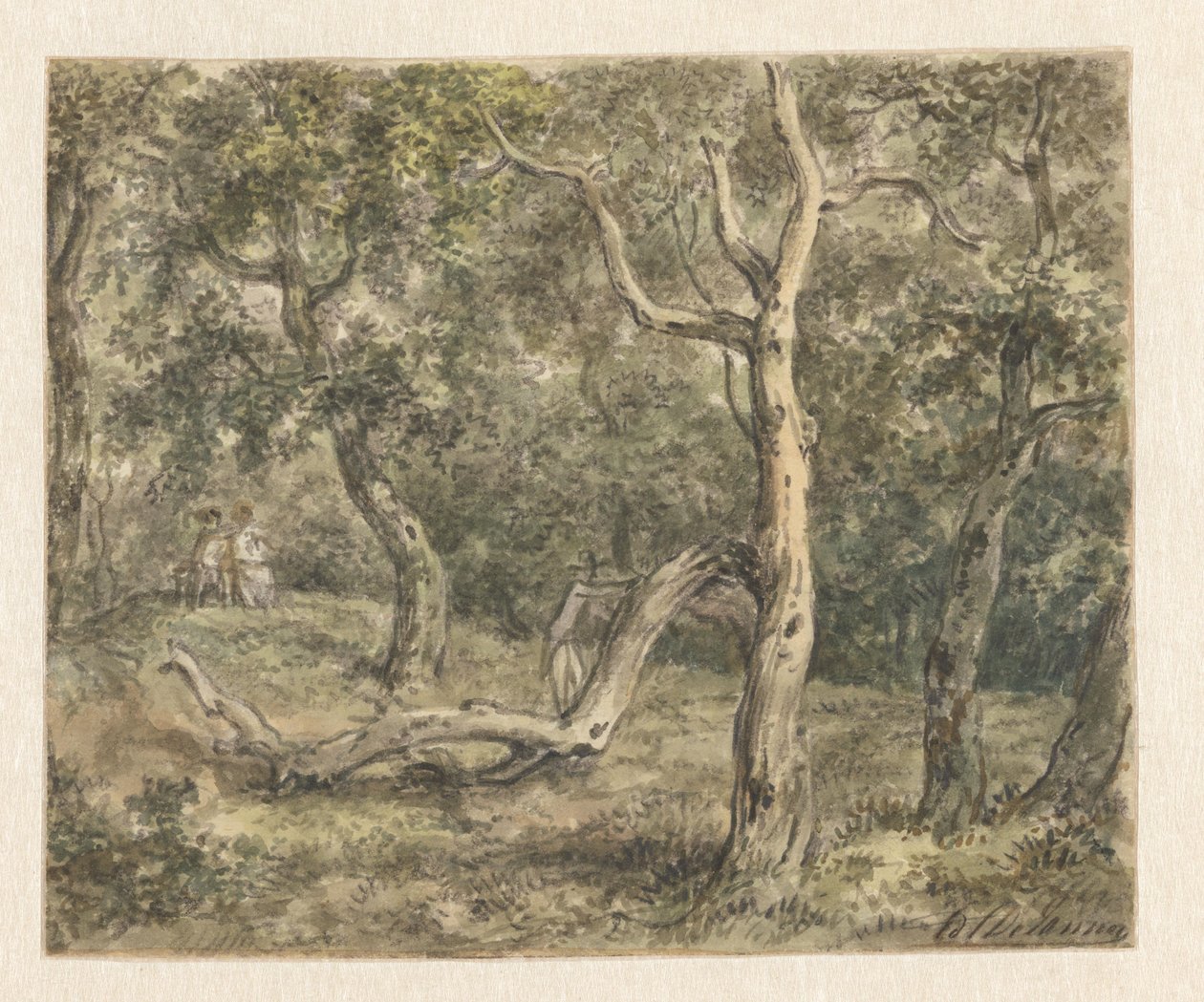 Un couple assis dans les bois - Jurriaan Andriessen