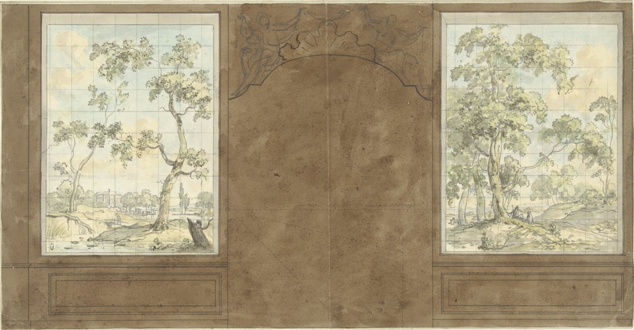 Projet pour le mur de la salle de Jan de Groot, Keizersgracht 187 - Jurriaan Andriessen