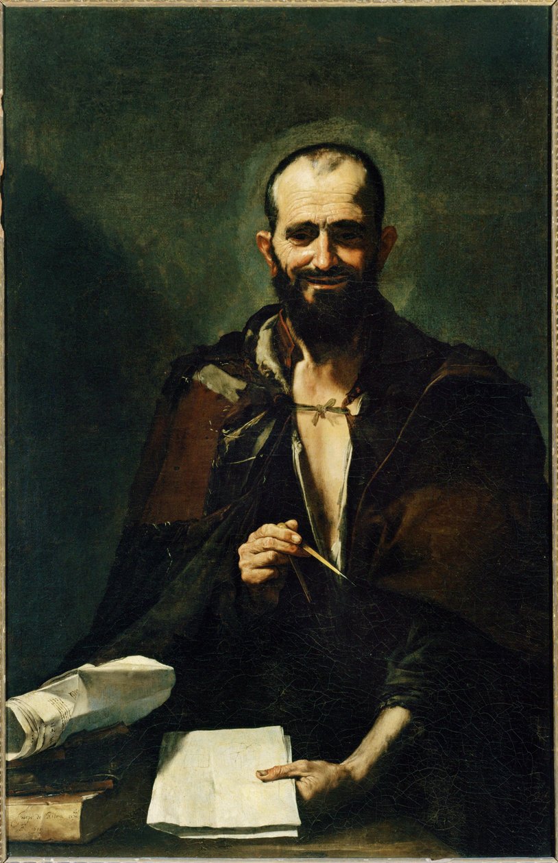 Archimède ... (peinture sur toile) - Jusepe de (1591 1652) Ribera