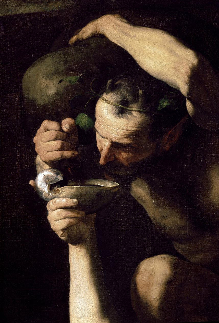 Silenus ivre - Le silène ivre (détail) - Jusepe de Ribera